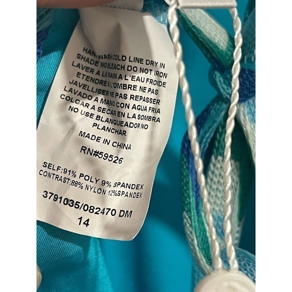 Trina Turk Moonray Ring Front One Piece Swimsuit Size 14 - Picture 9 of 9